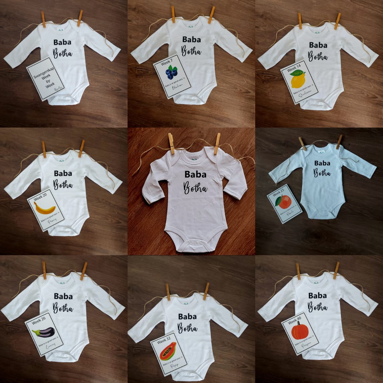 Pregnancy Milestone Cards & Onesie
