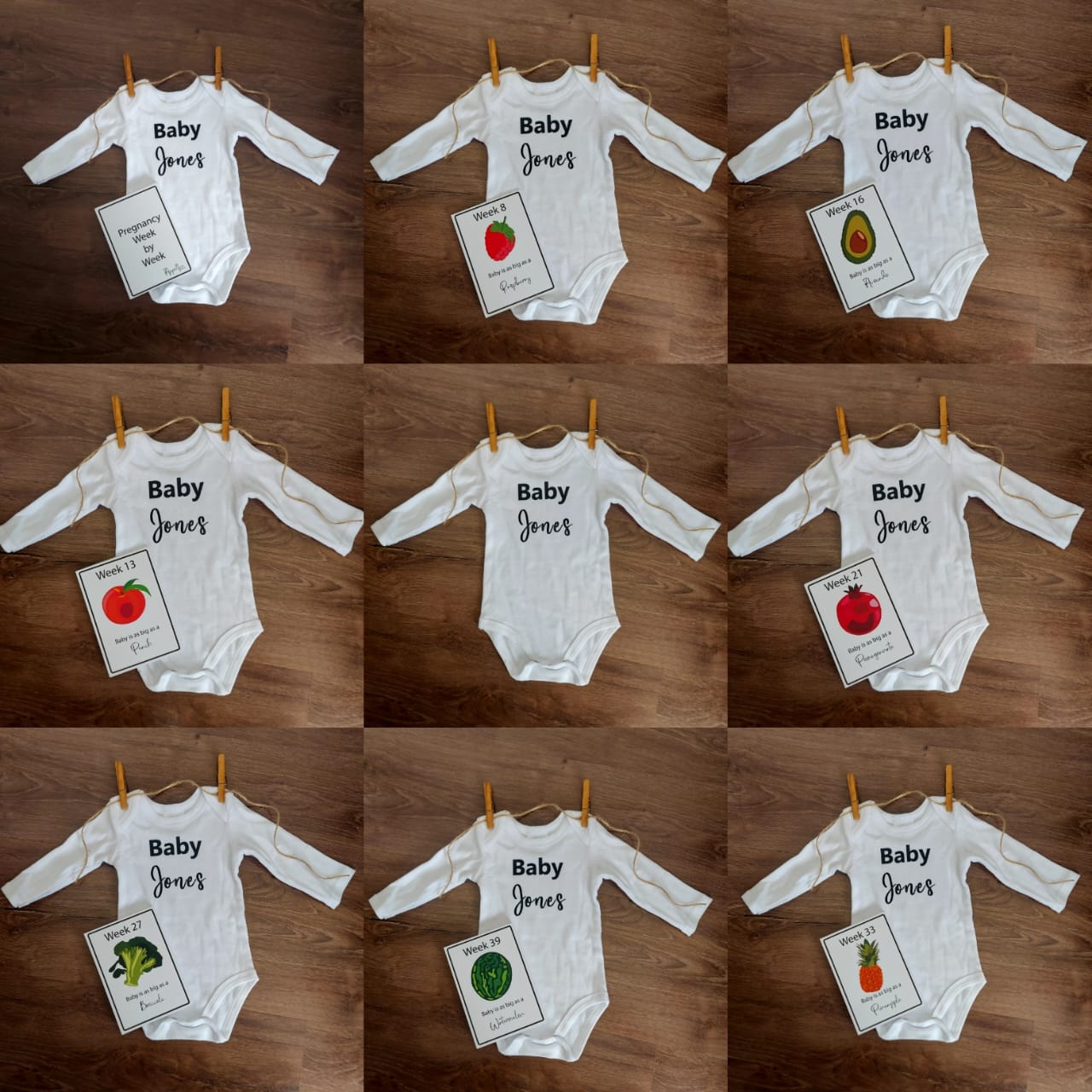 Pregnancy Milestone Cards & Onesie