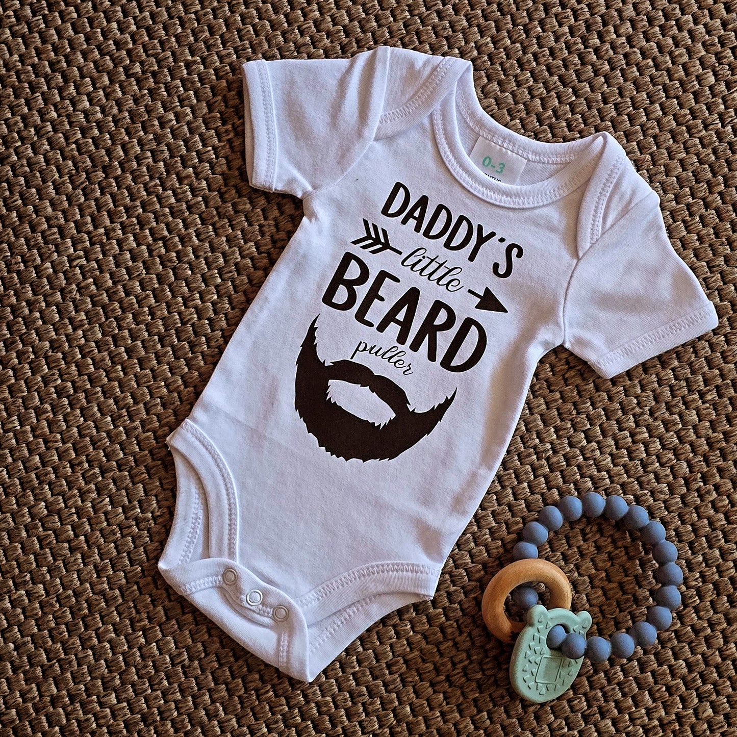 Daddy's little beard puller