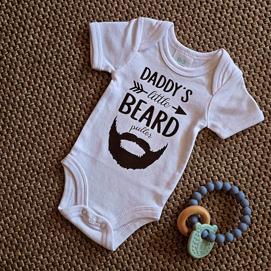 Daddy's little beard puller